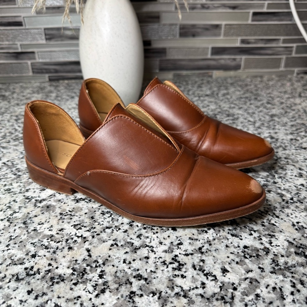 Nisolo | Emma d'Orsay Oxford 2.0 Brown Leather Slip-On Loafers Size 8